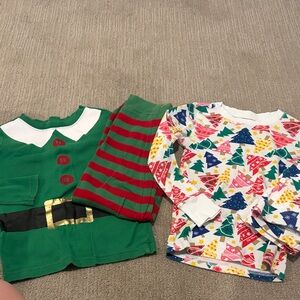Old Navy Kids Pajama Set - Green, Red, Multicolor